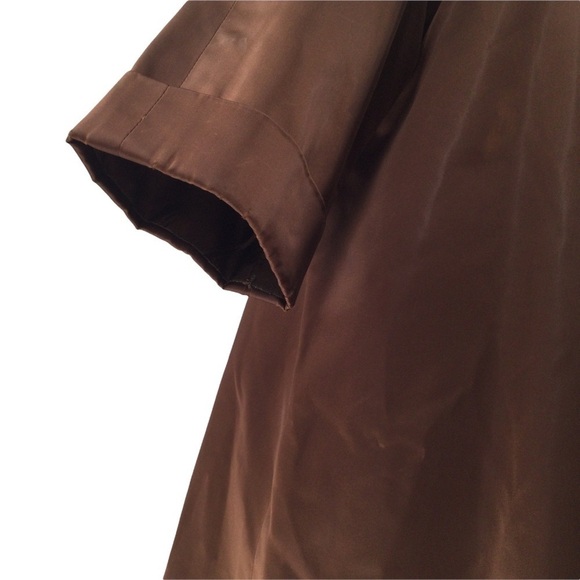 Vintage 1920s Art Deco Fur and Silk chocolate Brown Coat - Picture 12 of 16